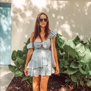 Tularosa Set- Sonya Top & Mara Skirt XS Sail Blue